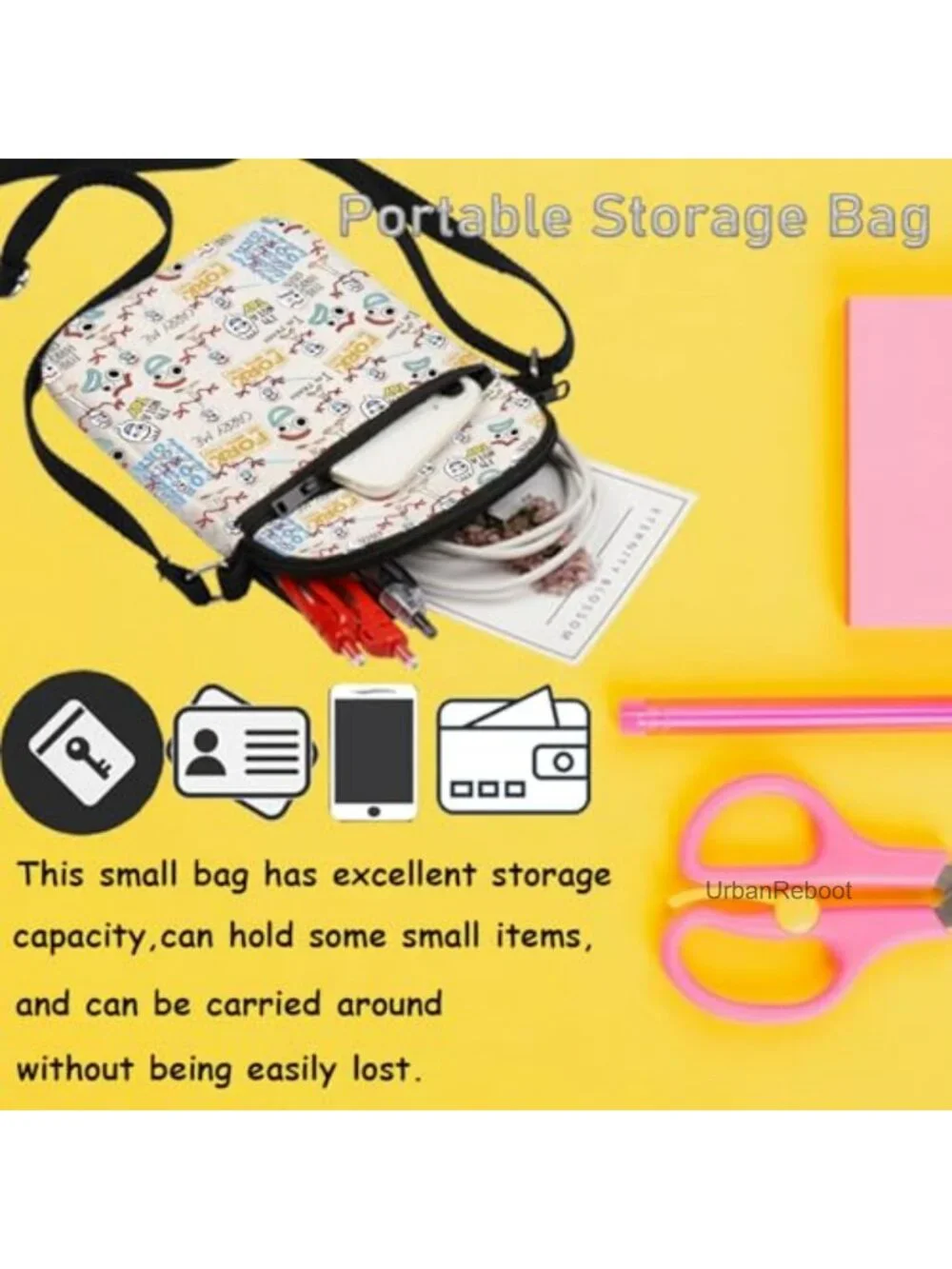 Forky Crossbody Bag Canvas Toy Story Fan Gift Adjustable Strap